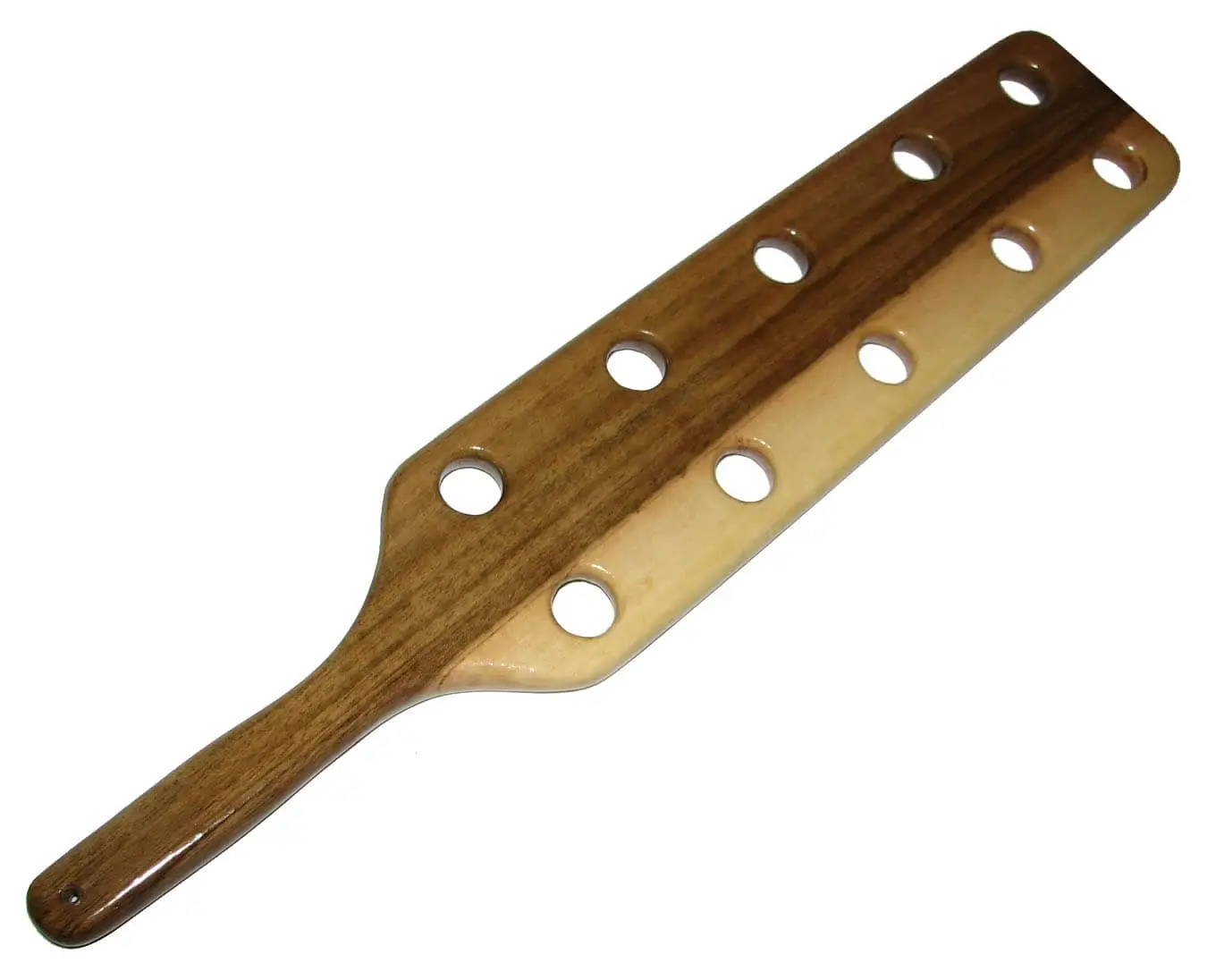 Plácačka dřevěná s otvory lakovaná. Cena 2000 Kč