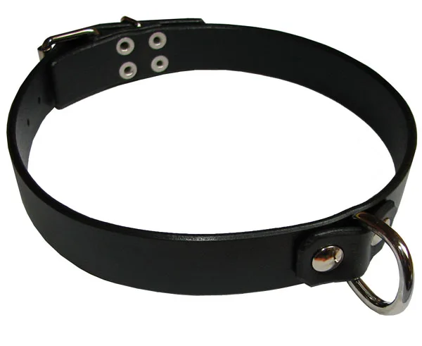 Obojek černý jednoduchý s okem, šíře 22 mm. Cena 650 Kč