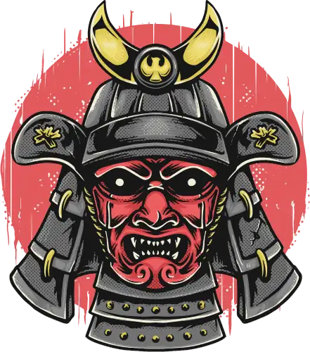 Válečná maska japonského samuraie